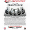 Service Caster 4 Inch Thermoplastic Rubber Swivel Caster with Roller Bearing and Brake SCC SCC-20S420-TPRRF-TLB
